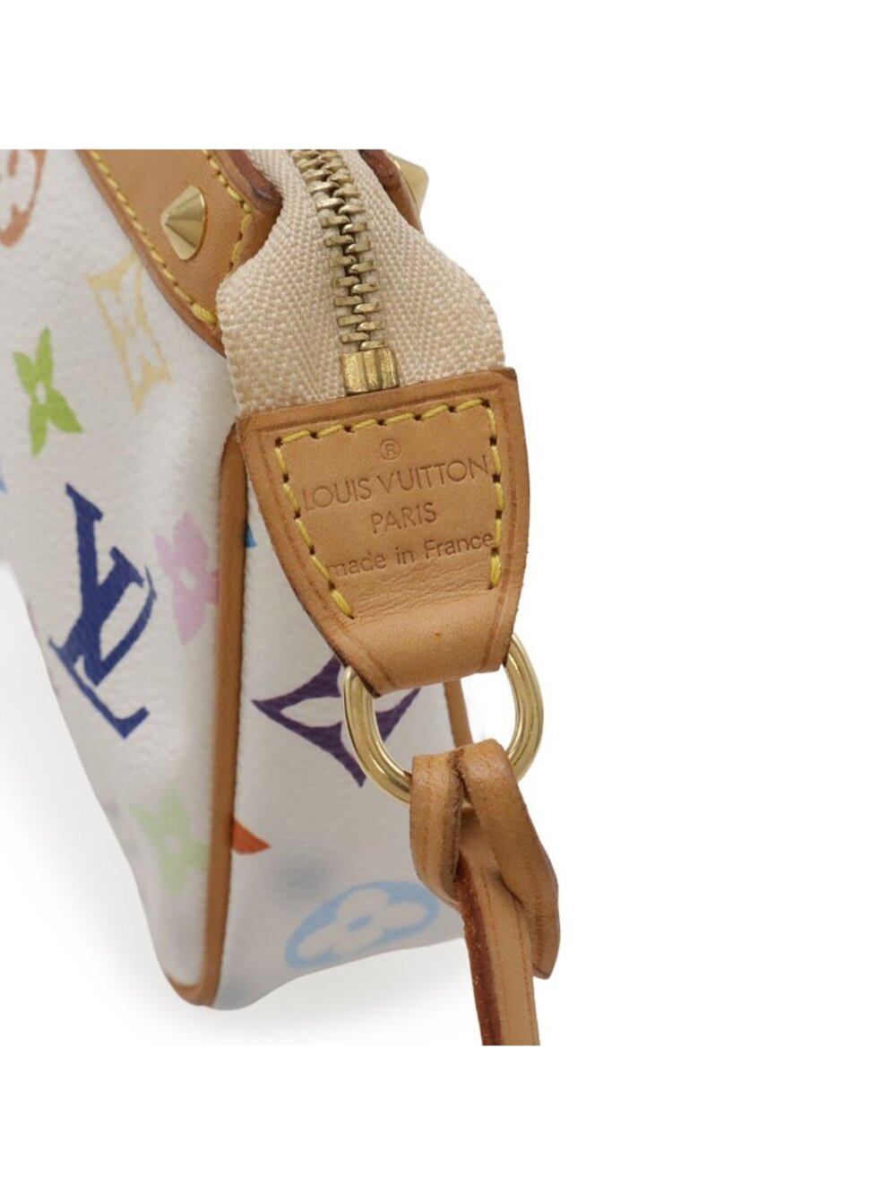 Louis Vuitton Monogram Multicolor Pochette Pouch Party Blanc White - Picture 5 of 8